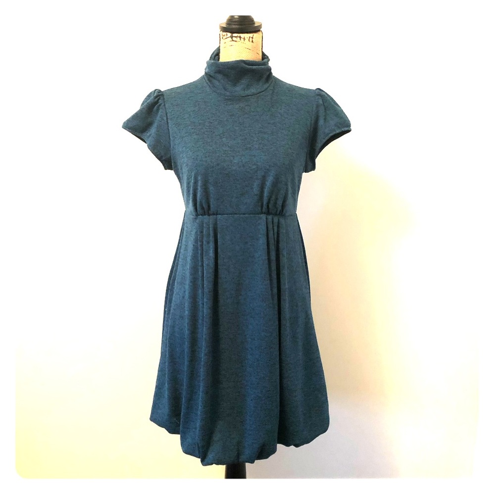 Teal bag dress